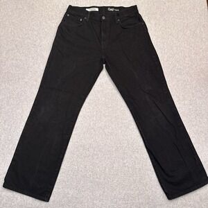 Gap 1969 Jeans Men's 31x30 Black Original Standard Straight Leg 100% Cotton Fade